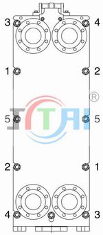 板式換熱器螺栓擰緊次序圖